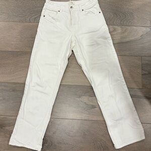 H&M White Straight Leg Jeans